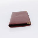 CARTIER Must Line Long Wallet Leather Bordeaux Gold Auth am12366V-3