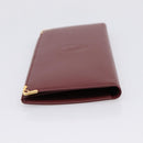 CARTIER Must Line Long Wallet Leather Bordeaux Gold Auth am12366V-4