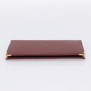 CARTIER Must Line Long Wallet Leather Bordeaux Gold Auth am12366V-6