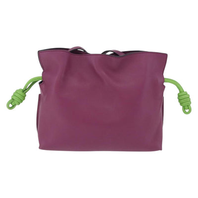 LOEWE x Ghibli Aogaeru Flamenco Clutch Mini Leather Purple Green Auth am12369SM - 0