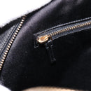 PRADA Hand Bag Saffiano Black Gold Tone Auth am12372SAM-24