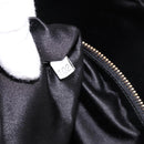PRADA Hand Bag Saffiano Black Gold Tone Auth am12372SAM-11