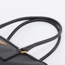 PRADA Hand Bag Saffiano Black Gold Tone Auth am12372SAM-14