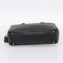 PRADA Hand Bag Saffiano Black Gold Tone Auth am12372SAM-5