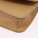 Chloe C Chain Shoulder Bag Leather Beige Gold Tone Auth am12374V-15