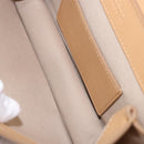 Chloe C Chain Shoulder Bag Leather Beige Gold Tone Auth am12374V-10