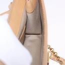 Chloe C Chain Shoulder Bag Leather Beige Gold Tone Auth am12374V-21