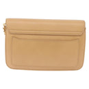 Chloe C Chain Shoulder Bag Leather Beige Gold Tone Auth am12374V-2