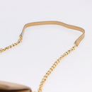 Chloe C Chain Shoulder Bag Leather Beige Gold Tone Auth am12374V-8