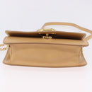 Chloe C Chain Shoulder Bag Leather Beige Gold Tone Auth am12374V-5
