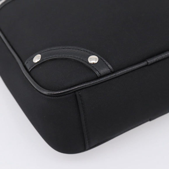 BURBERRY Nova Check Shoulder Bag Canvas Black Beige Auth am12376V
