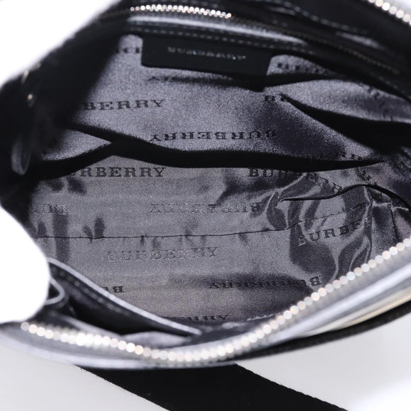 BURBERRY Nova Check Shoulder Bag Canvas Black Beige Auth am12376V
