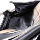BURBERRY Nova Check Shoulder Bag Canvas Black Beige Auth am12376V-23