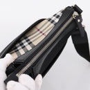 BURBERRY Nova Check Shoulder Bag Canvas Black Beige Auth am12376V-6