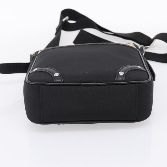 BURBERRY Nova Check Shoulder Bag Canvas Black Beige Auth am12376V