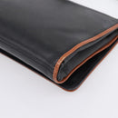 CELINE Circle Shoulder Bag Leather Black Gold Tone Auth am12378A-12
