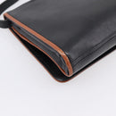 CELINE Circle Shoulder Bag Leather Black Gold Tone Auth am12378A-13