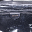 CELINE Circle Shoulder Bag Leather Black Gold Tone Auth am12378A-15