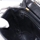 CELINE Circle Shoulder Bag Leather Black Gold Tone Auth am12378A-18