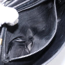 CELINE Circle Shoulder Bag Leather Black Gold Tone Auth am12378A-20
