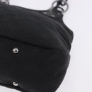 GUCCI GG Canvas Hand Bag Black Silver 131329 Auth am12380V-15
