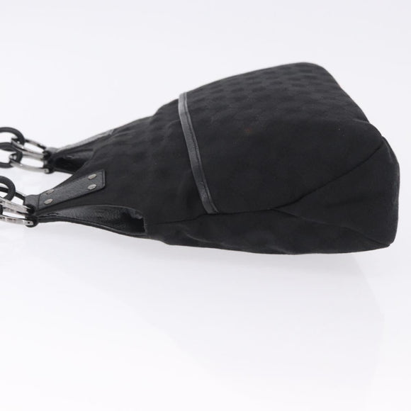 GUCCI GG Canvas Hand Bag Black Silver 131329 Auth am12380V