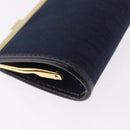Christian Dior Trotter Canvas Coin Purse Navy Gold Auth am12381V-10