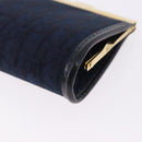 Christian Dior Trotter Canvas Coin Purse Navy Gold Auth am12381V-11