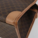 CELINE Macadam Canvas Hand Bag PVC Leather Brown Gold Auth am12382A-9