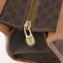 CELINE Macadam Canvas Hand Bag PVC Leather Brown Gold Auth am12382A-10