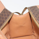 CELINE Macadam Canvas Hand Bag PVC Leather Brown Gold Auth am12382A-17