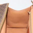 CELINE Macadam Canvas Hand Bag PVC Leather Brown Gold Auth am12382A-18