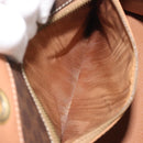 CELINE Macadam Canvas Hand Bag PVC Leather Brown Gold Auth am12382A-20