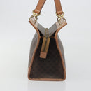 CELINE Macadam Canvas Hand Bag PVC Leather Brown Gold Auth am12382A-3