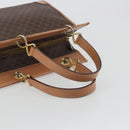 CELINE Macadam Canvas Hand Bag PVC Leather Brown Gold Auth am12382A-7