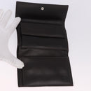 FENDI Zucca Canvas Compact Trifold Wallet Black Brown Auth am12383V-7