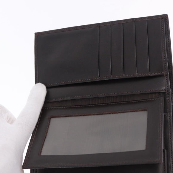 FENDI Zucca Canvas Compact Trifold Wallet Black Brown Auth am12383V