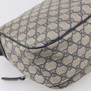 GUCCI GG Supreme Shoulder Bag PVC Navy Silver 246881 Auth am12385A-13