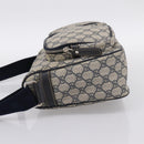 GUCCI GG Supreme Shoulder Bag PVC Navy Silver 246881 Auth am12385A-4