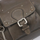 Chloe Paddington Hand Bag Leather Gray Silver Auth am12387V-17