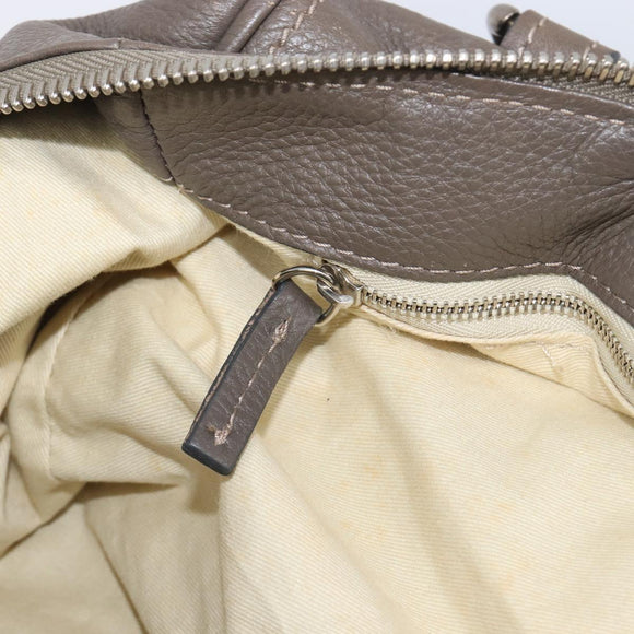 Chloe Paddington Hand Bag Leather Gray Silver Auth am12387V
