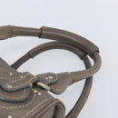 Chloe Paddington Hand Bag Leather Gray Silver Auth am12387V-8