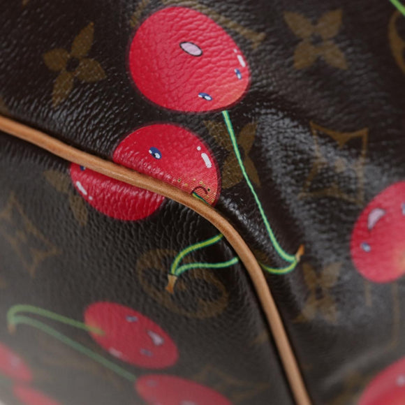 LOUIS VUITTON Monogram Cherry Keepall 45 Boston Bag M95011 LV Auth am12388SM