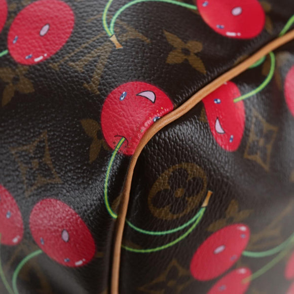 LOUIS VUITTON Monogram Cherry Keepall 45 Boston Bag M95011 LV Auth am12388SM