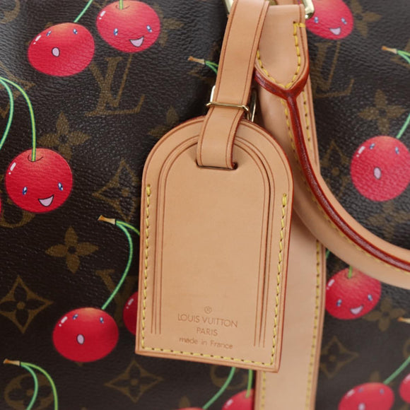 LOUIS VUITTON Monogram Cherry Keepall 45 Boston Bag M95011 LV Auth am12388SM