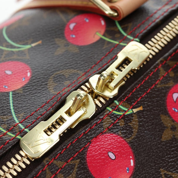 LOUIS VUITTON Monogram Cherry Keepall 45 Boston Bag M95011 LV Auth am12388SM