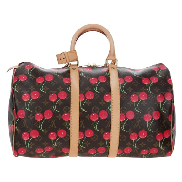 LOUIS VUITTON Monogram Cherry Keepall 45 Boston Bag M95011 LV Auth am12388SM