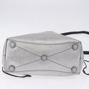 Miu Miu Shoulder Bag Leather Silver R1129C Auth am12389A-6