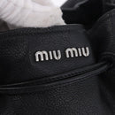Miu Miu Shoulder Bag Leather Silver R1129C Auth am12389A-22