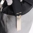 Miu Miu Shoulder Bag Leather Silver R1129C Auth am12389A-23